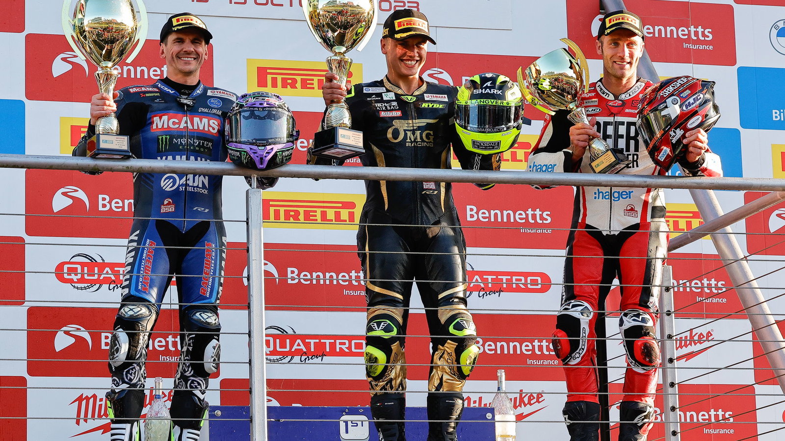 Brands Hatch Sprint Podium Showdown, Ryde, O'halloran, Bridewell, 2023,BSB, British Superbike